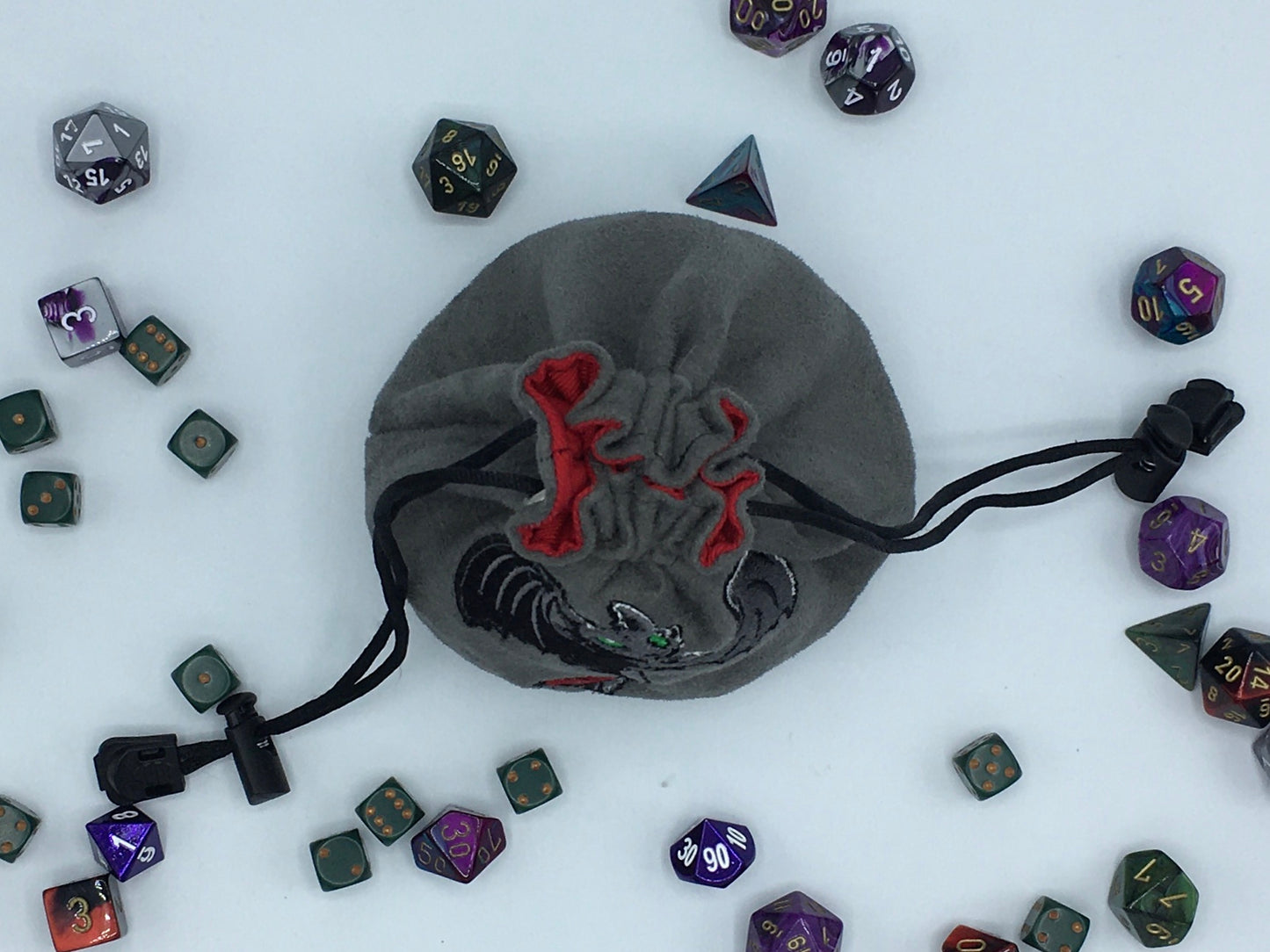 Toothless Embroidered Dice Bag
