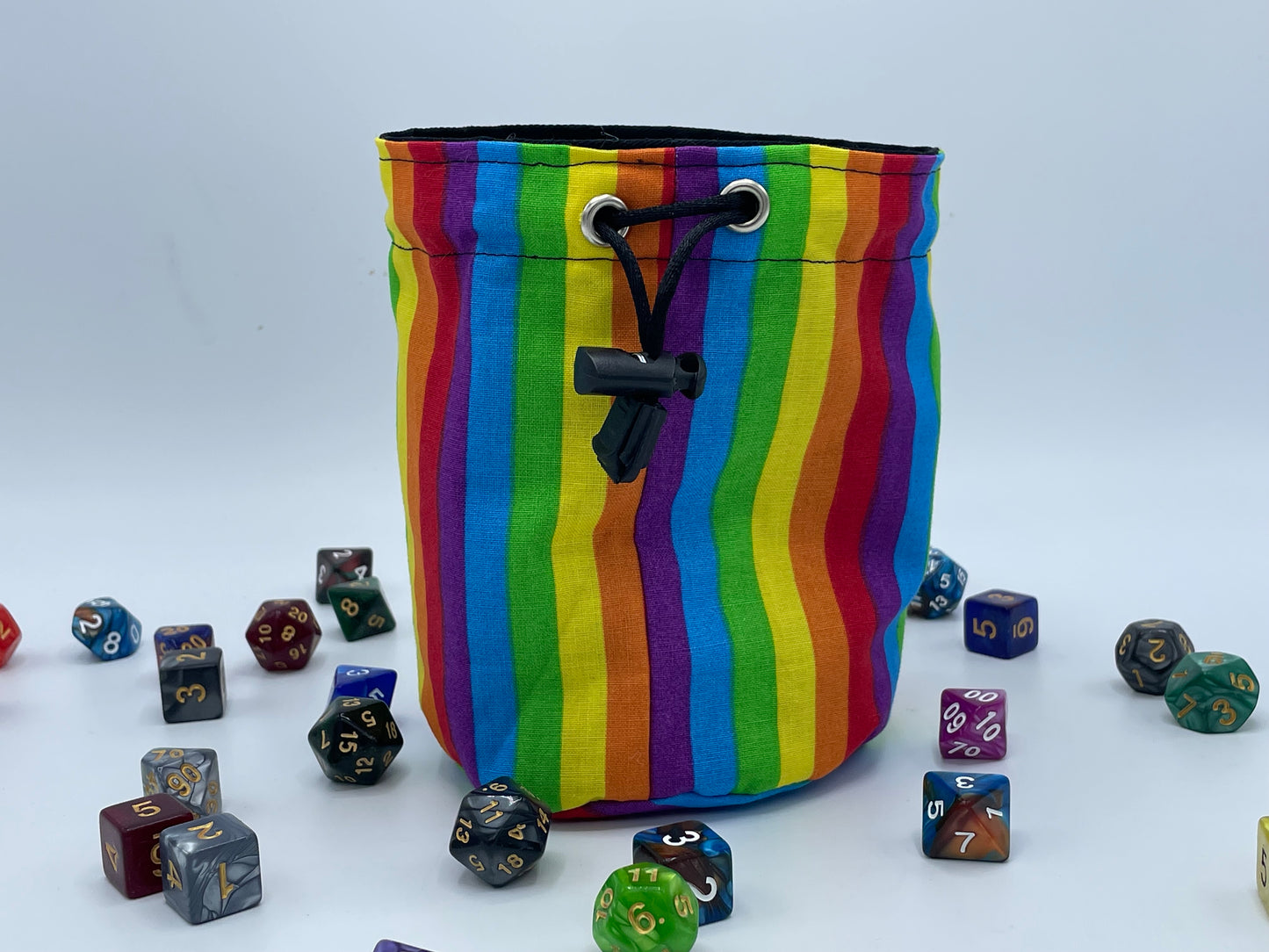Rainbow Stripes Dice Bag