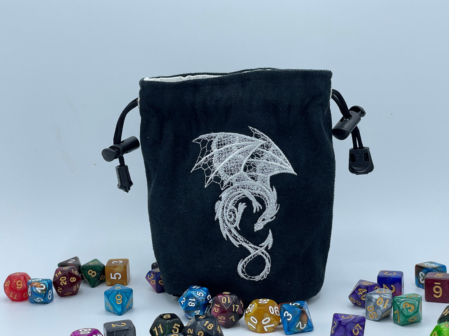 Dragon Embroidered Dice Bag