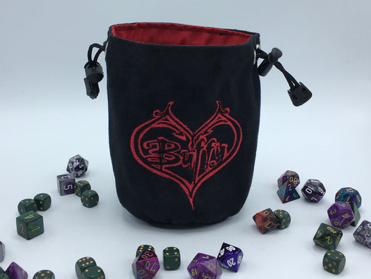 Buffy Heart Embroidered Dice Bag