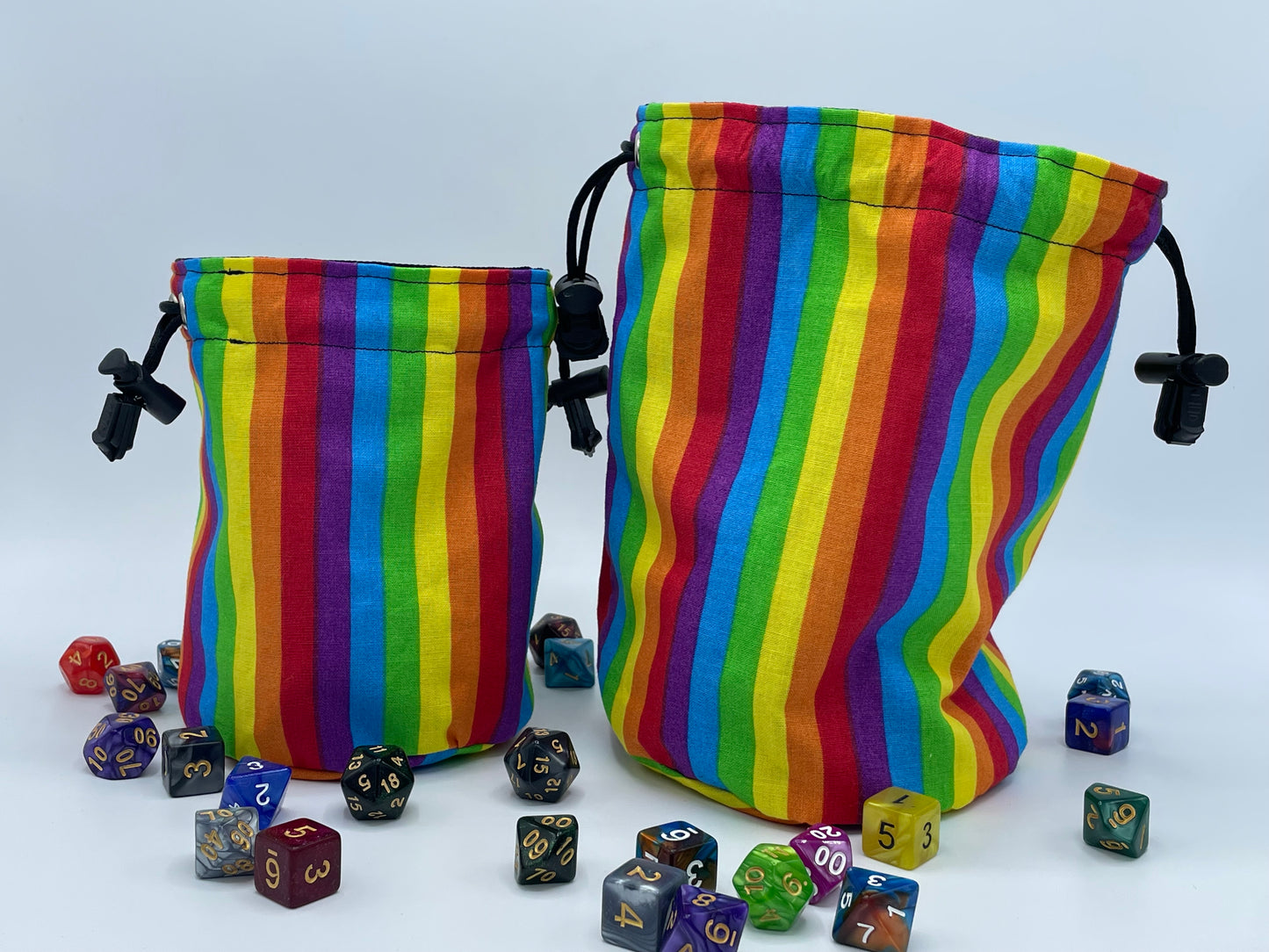 Rainbow Stripes Dice Bag