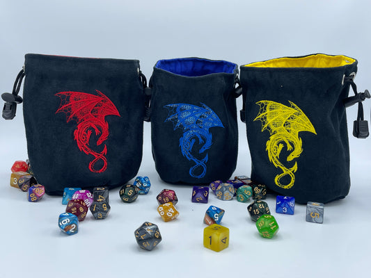 Dragon Embroidered Dice Bag