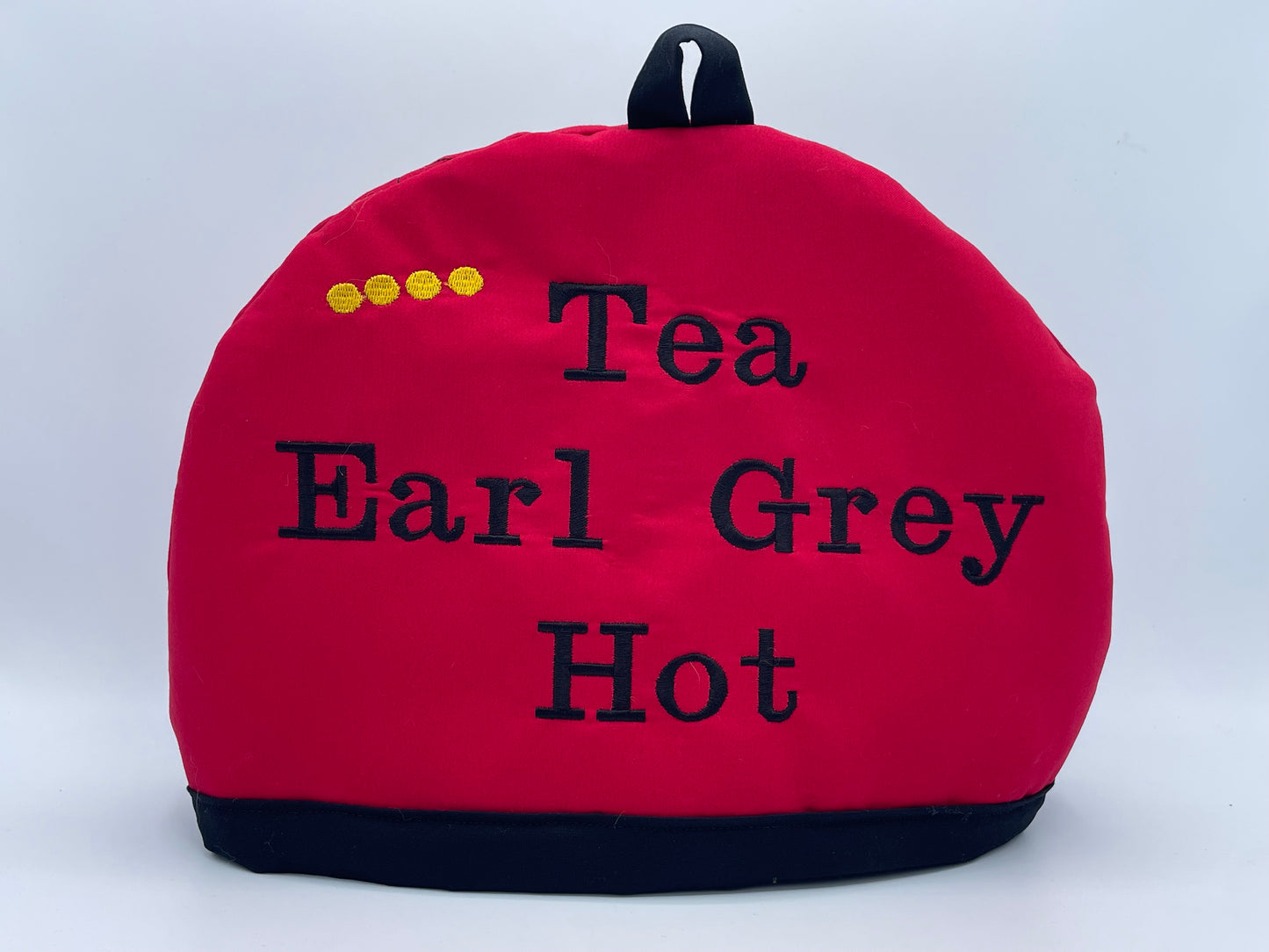 Jean Luc Quote Embroidered Tea Cozy