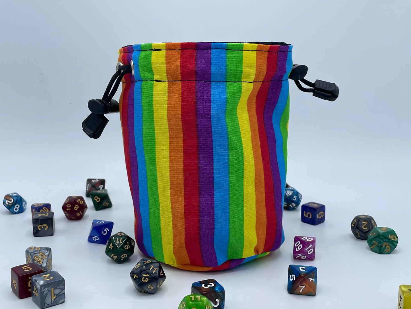 Rainbow Stripes Dice Bag