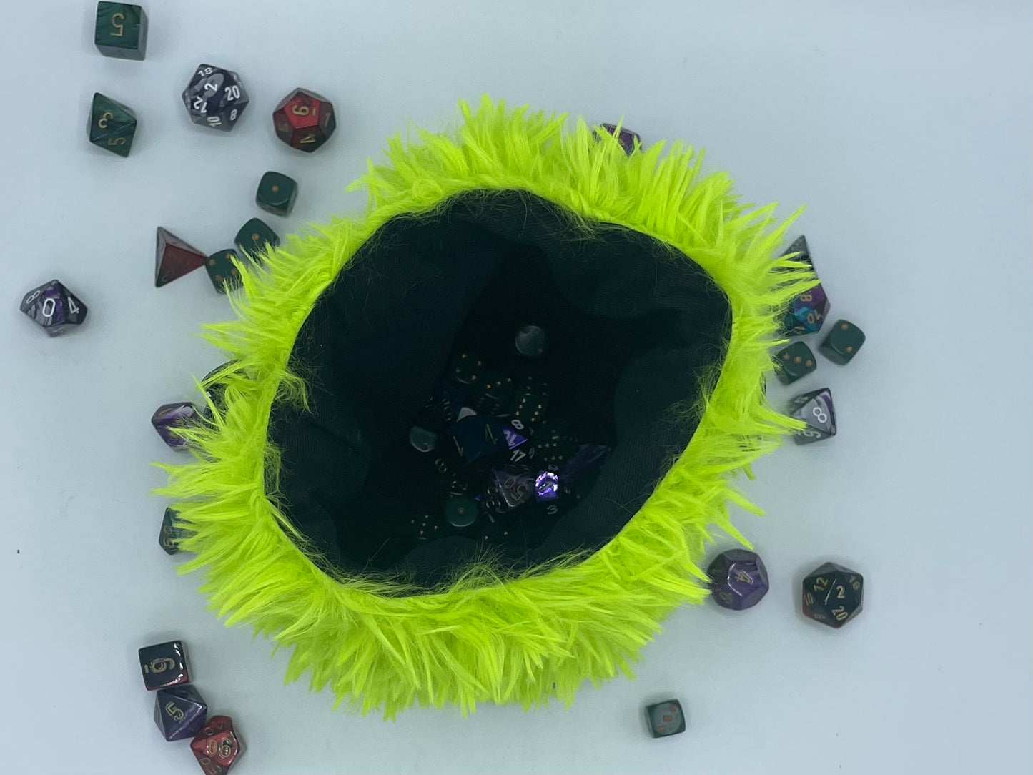 Fuzzy Green Monster Bag