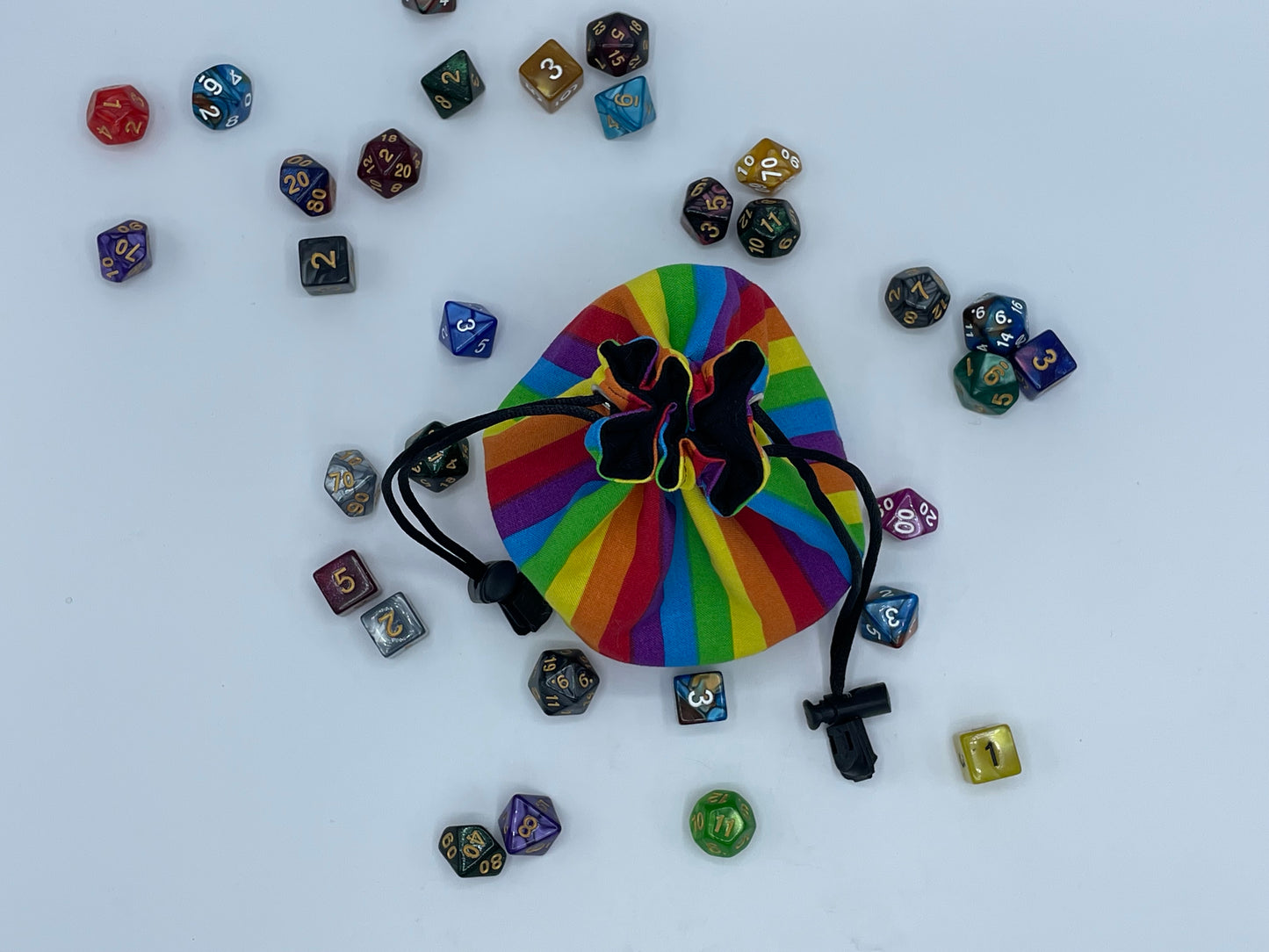 Rainbow Stripes Dice Bag