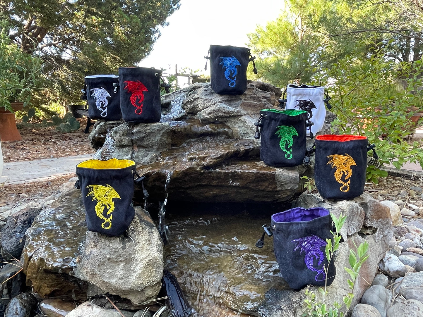 Dragon Embroidered Dice Bag