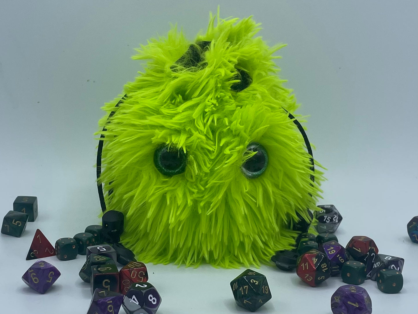 Fuzzy Green Monster Bag