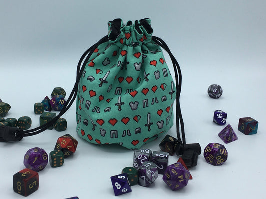 Gamer Hearts Dice Bag