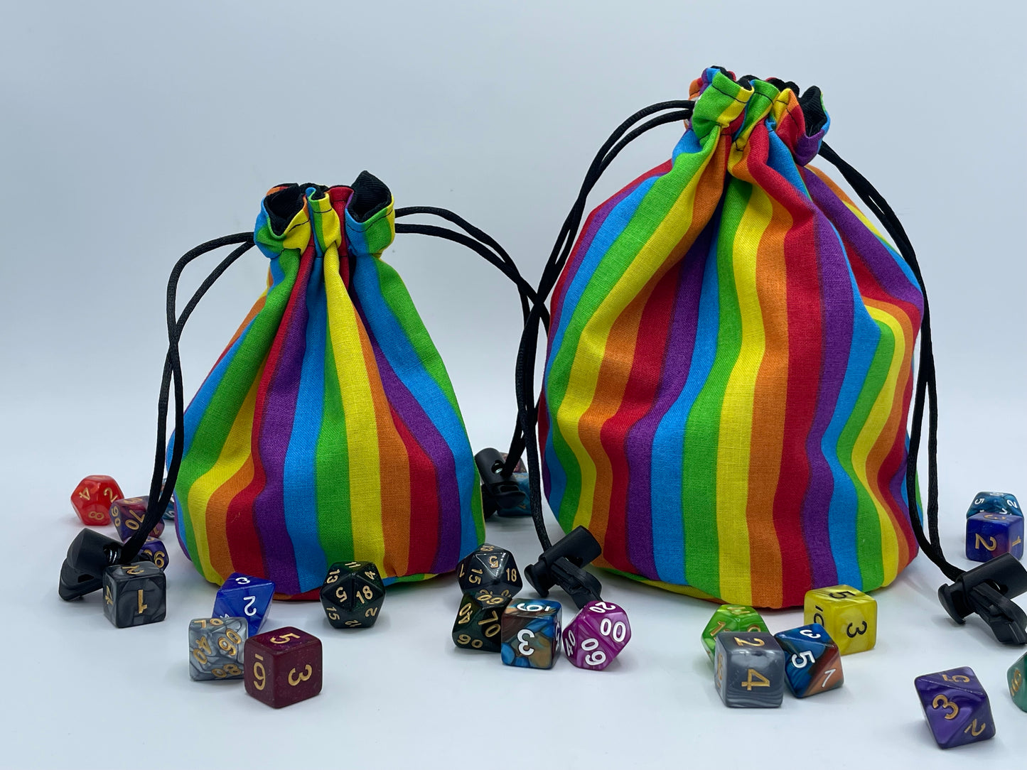 Rainbow Stripes Dice Bag