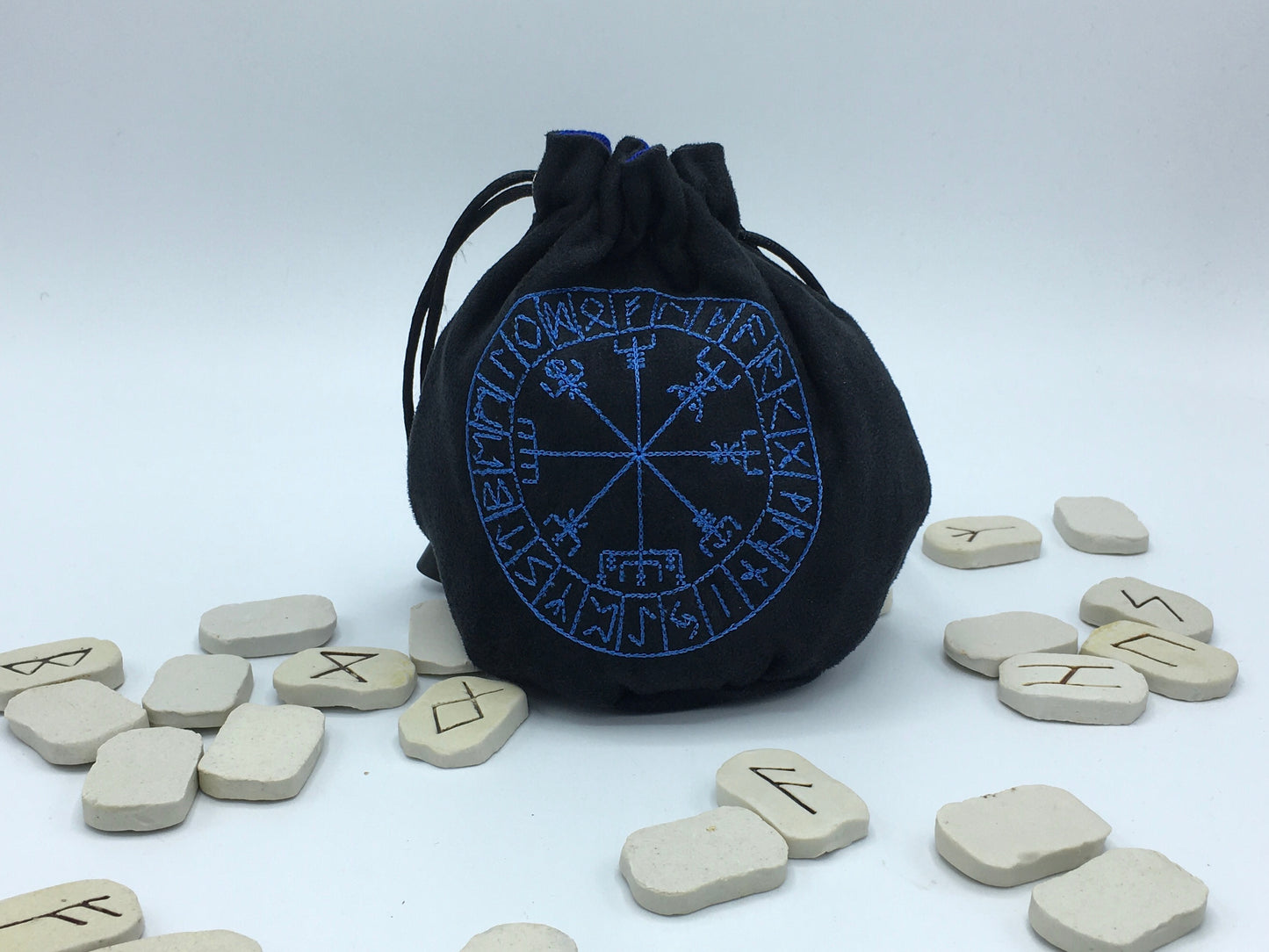 Norse Compass Embroidered Dice Bag