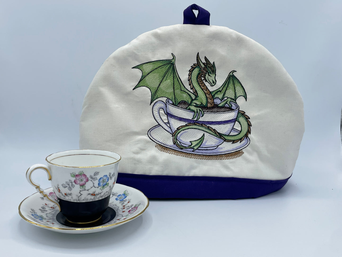 Dragon Tea Cup Embroidered Tea Cozy