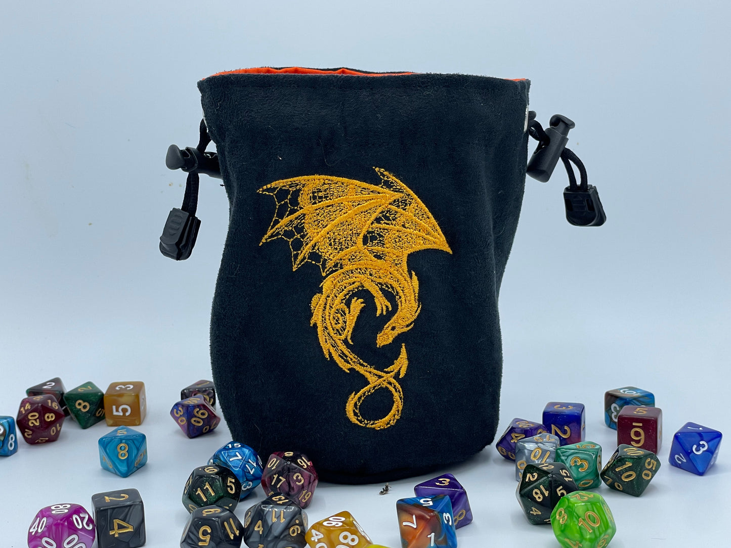 Dragon Embroidered Dice Bag