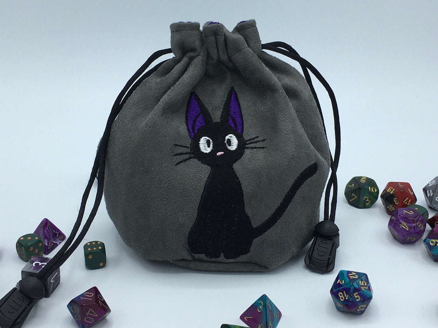 Jiji Cat Embroidered Dice Bag
