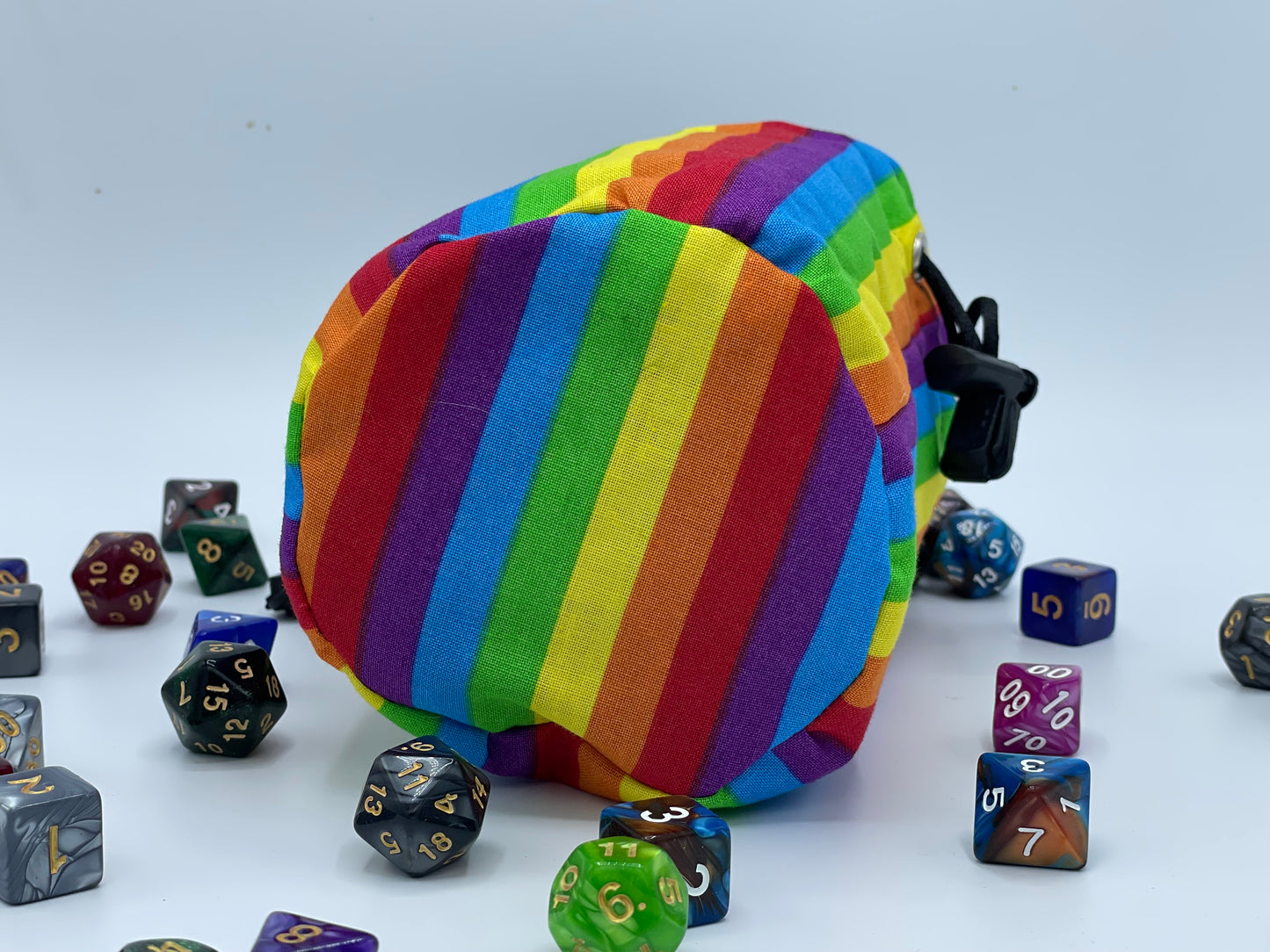 Rainbow Stripes Dice Bag