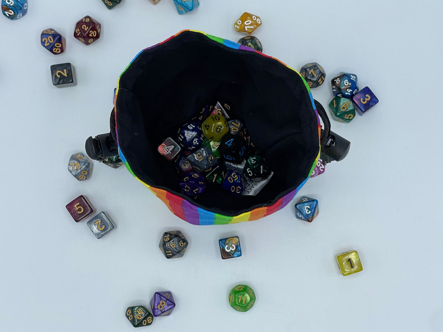 Rainbow Stripes Dice Bag