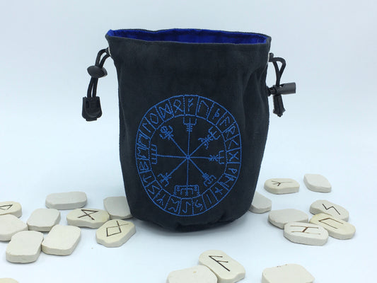 Norse Compass Embroidered Dice Bag