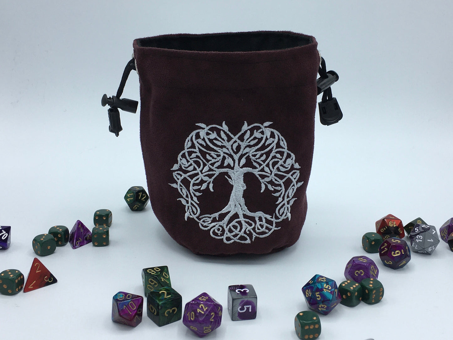 Tree of Life Embroidered Dice Bag