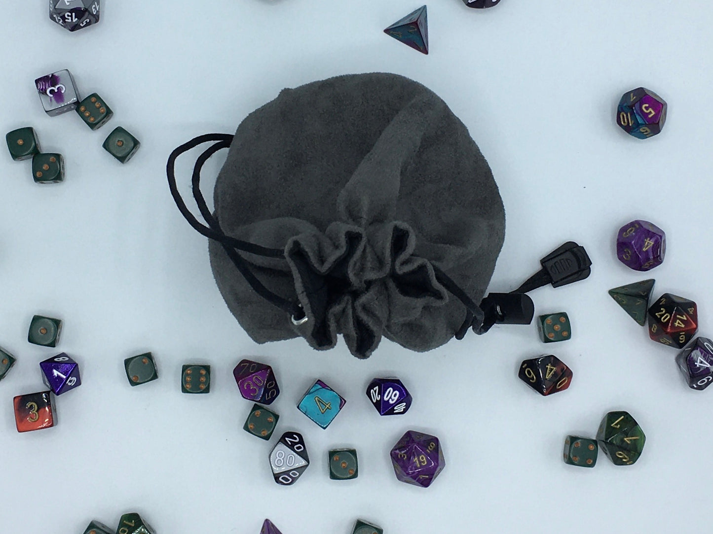 Knotwork Moon and Star Embroidered Dice Bag