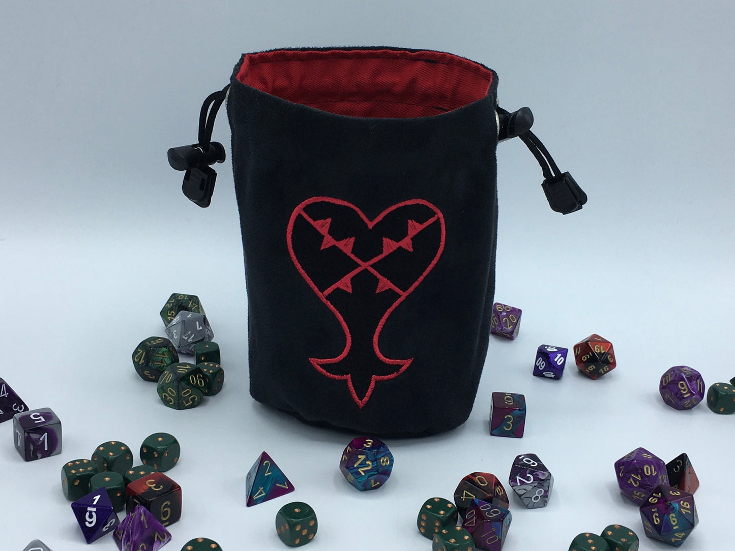 Heartless Embroidered Dice Bag