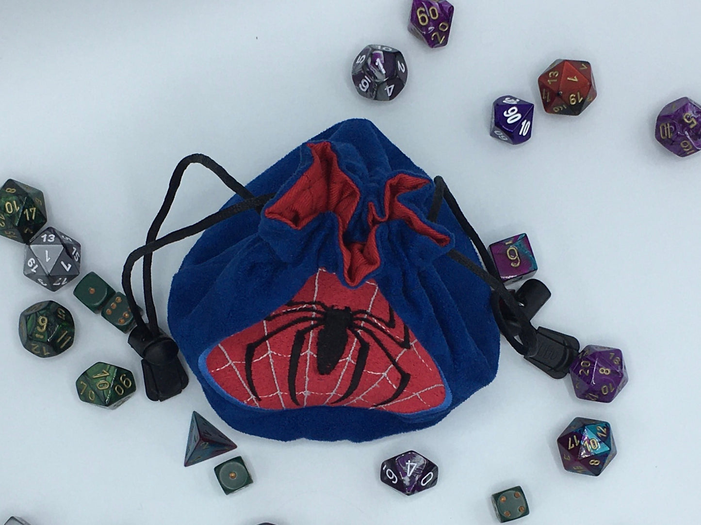 Spider Hero Embroidered Dice Bag