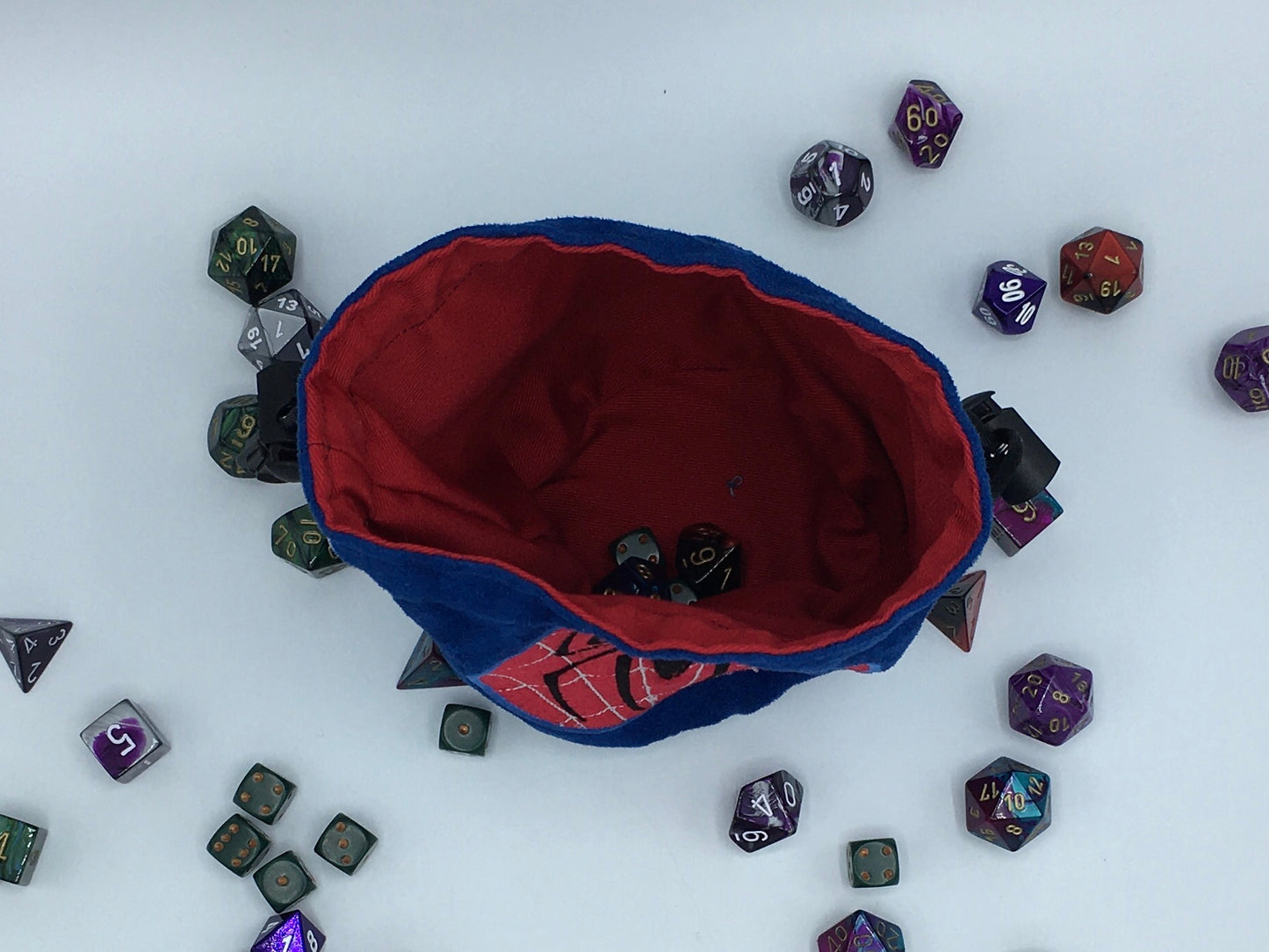 Spider Hero Embroidered Dice Bag